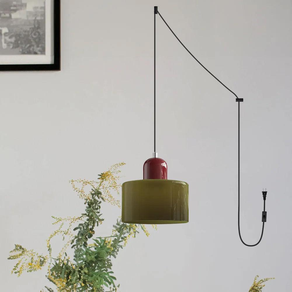 Cream Style Round Glass Light Fitting Pendant