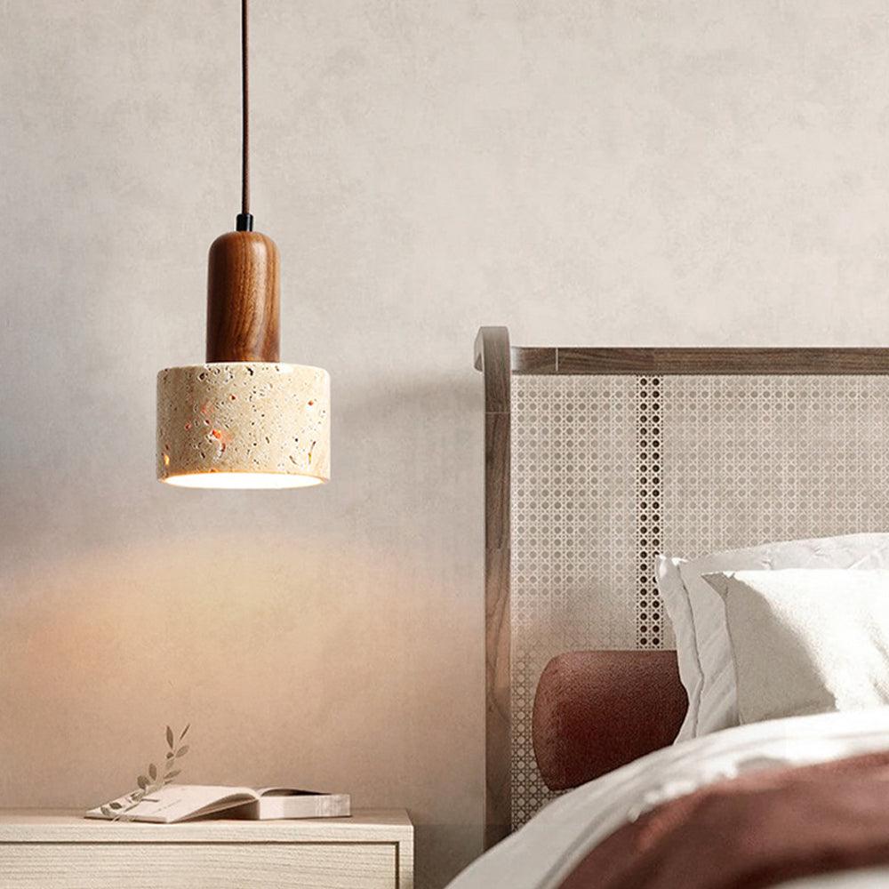Homestay Travertine Stone Pendant Light Dining room
