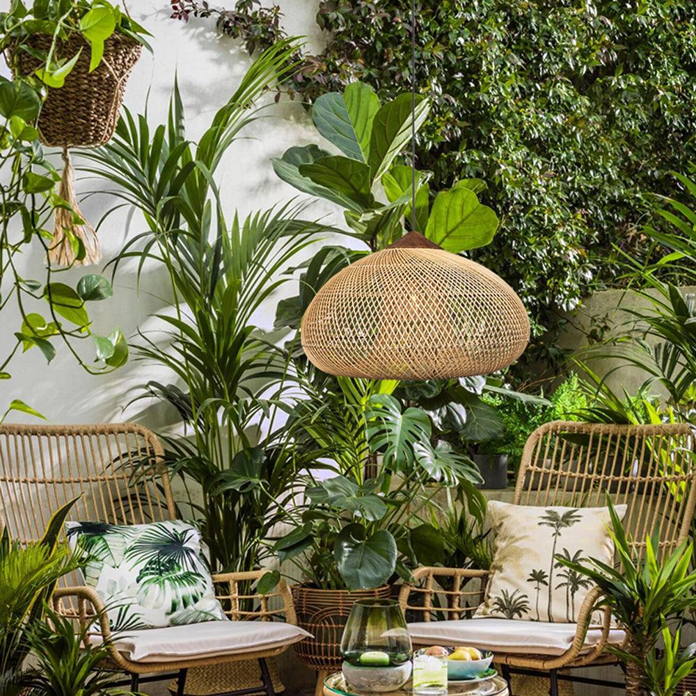 Wabi-Sabi Hollow Rattan Vintage Pendant Lights