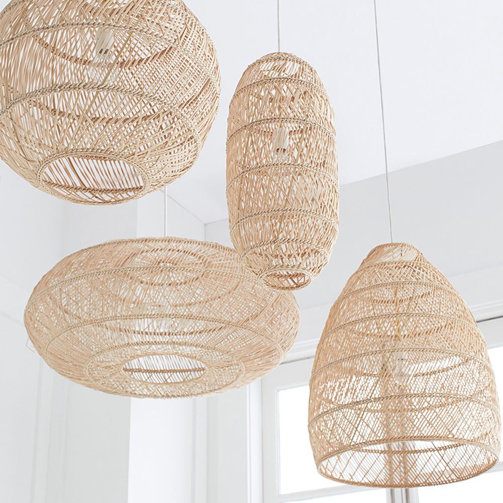 Boho Dining Room Rattan Pendant Light