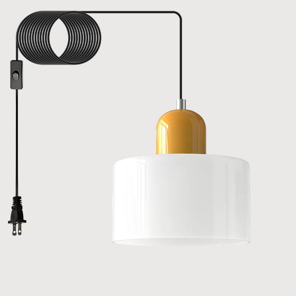 Cream Style Round Glass Light Fitting Pendant