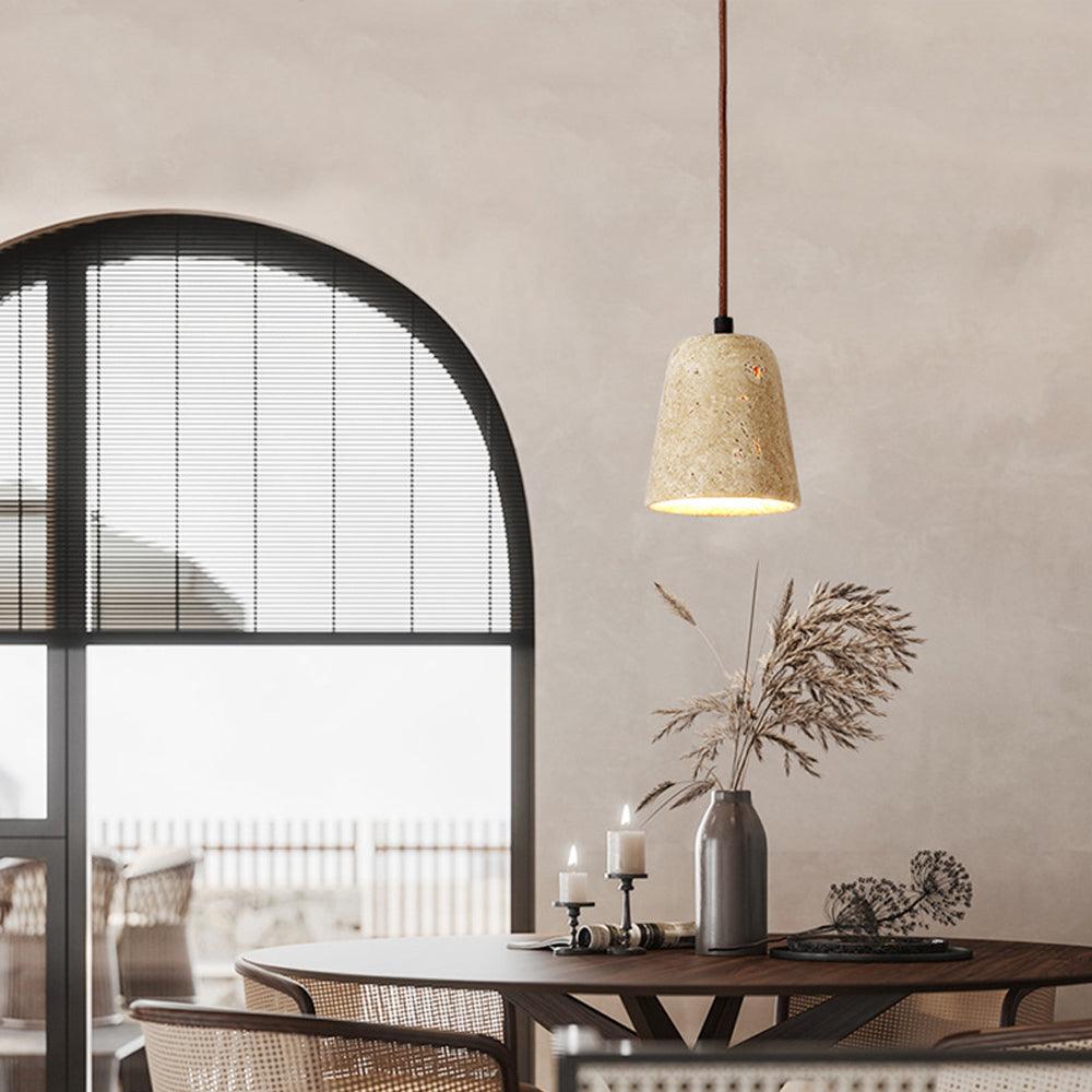 Homestay Travertine Stone Pendant Light Dining room
