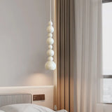 Cream LED Dimmable Gourd Pendant Light for Bedroom