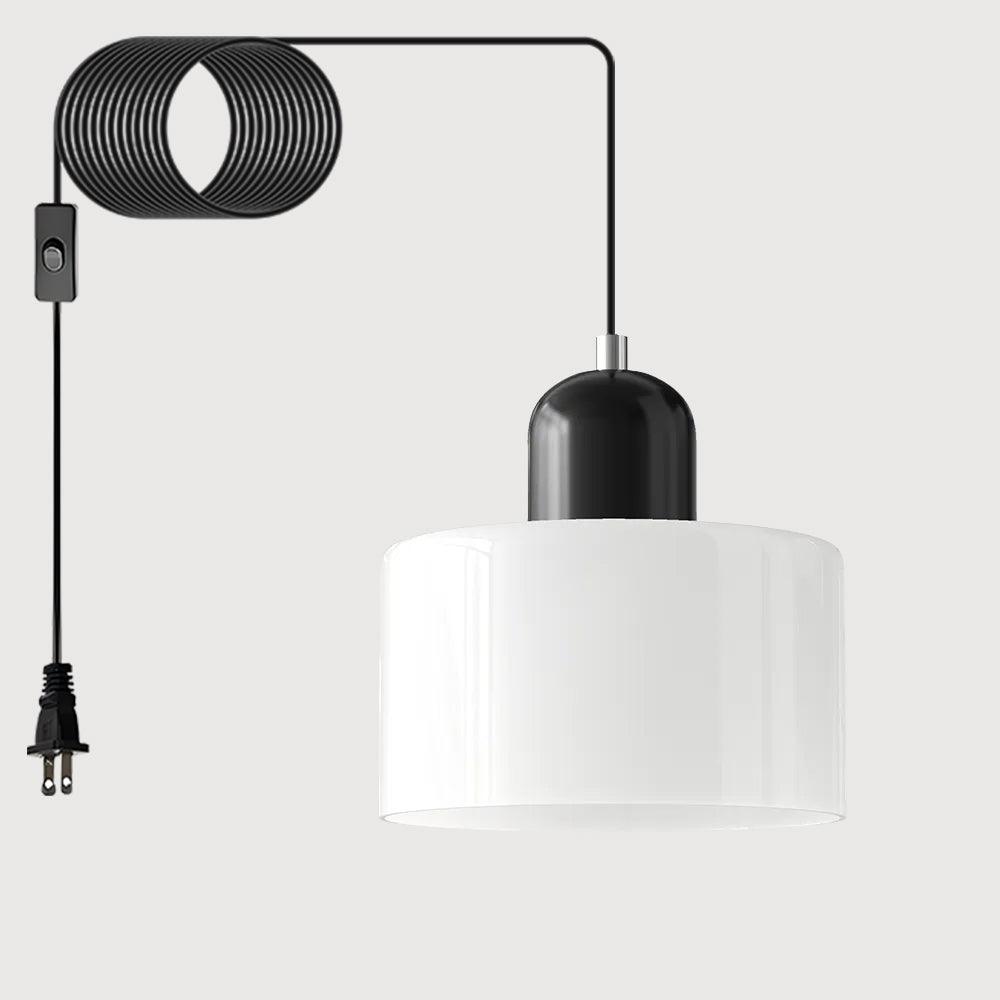 Cream Style Round Glass Light Fitting Pendant
