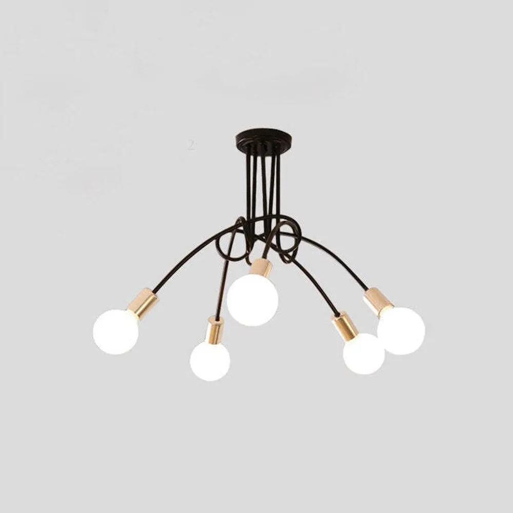 Minimalist Iron Multi-Ball Design Orb Chandelier