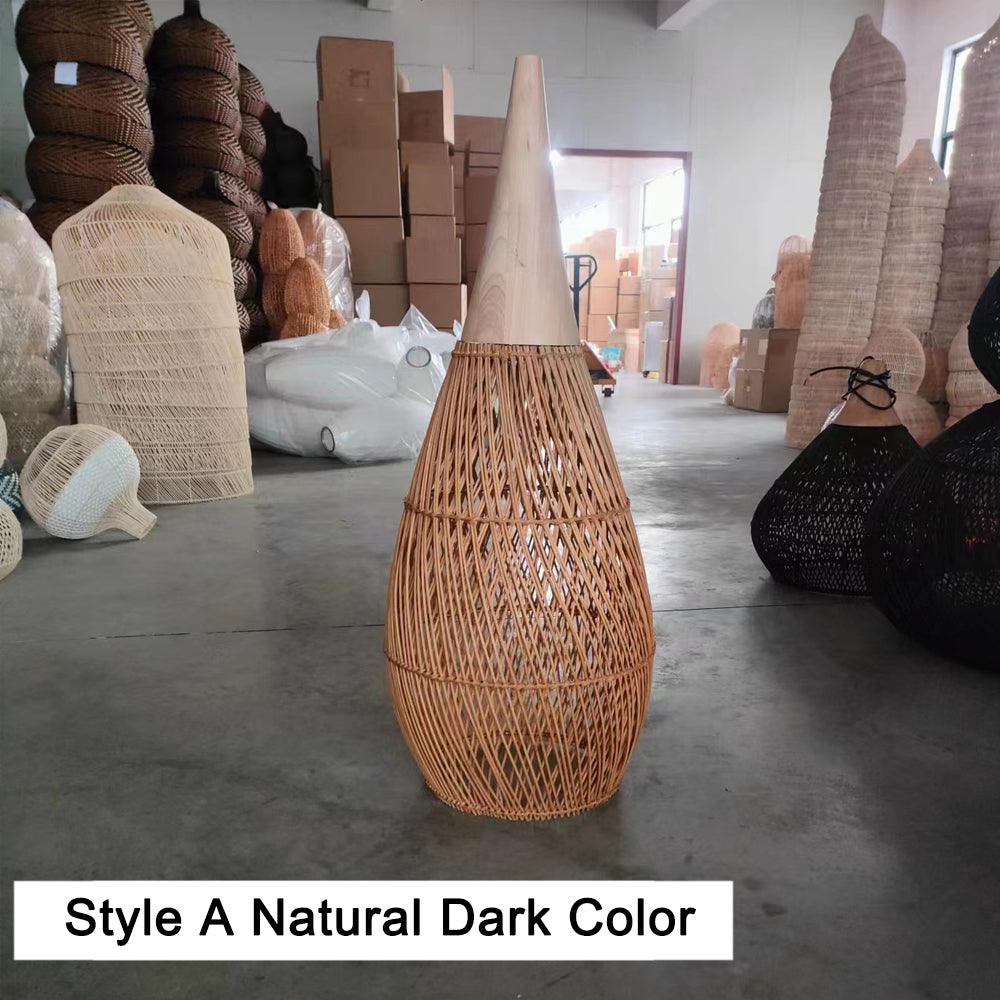 Wabi-Sabi Hollow Rattan Vintage Pendant Lights