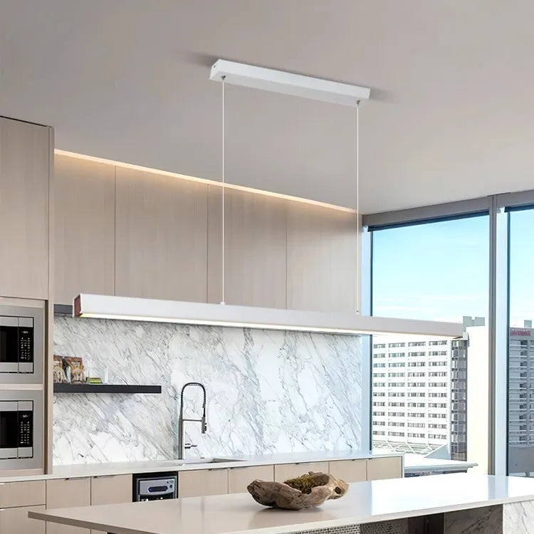 Minimal Linear Dimmable Pendant Light for Dining Room