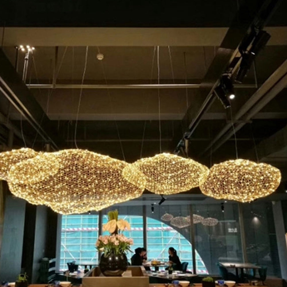 Nordic Metal Mesh Cloud Lamp Pendant Light
