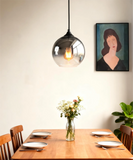 Gradient Spherical Glass Pendant Light for Dining Room