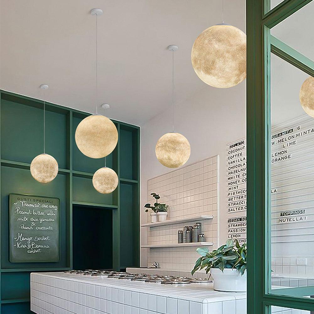 Nordic Art Resin Sphere Pendant Light