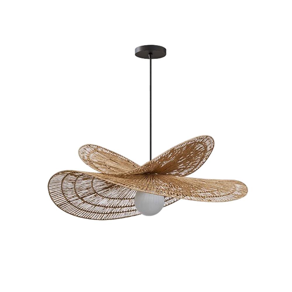 Southeast Asian Woven Rattan Pendant Light