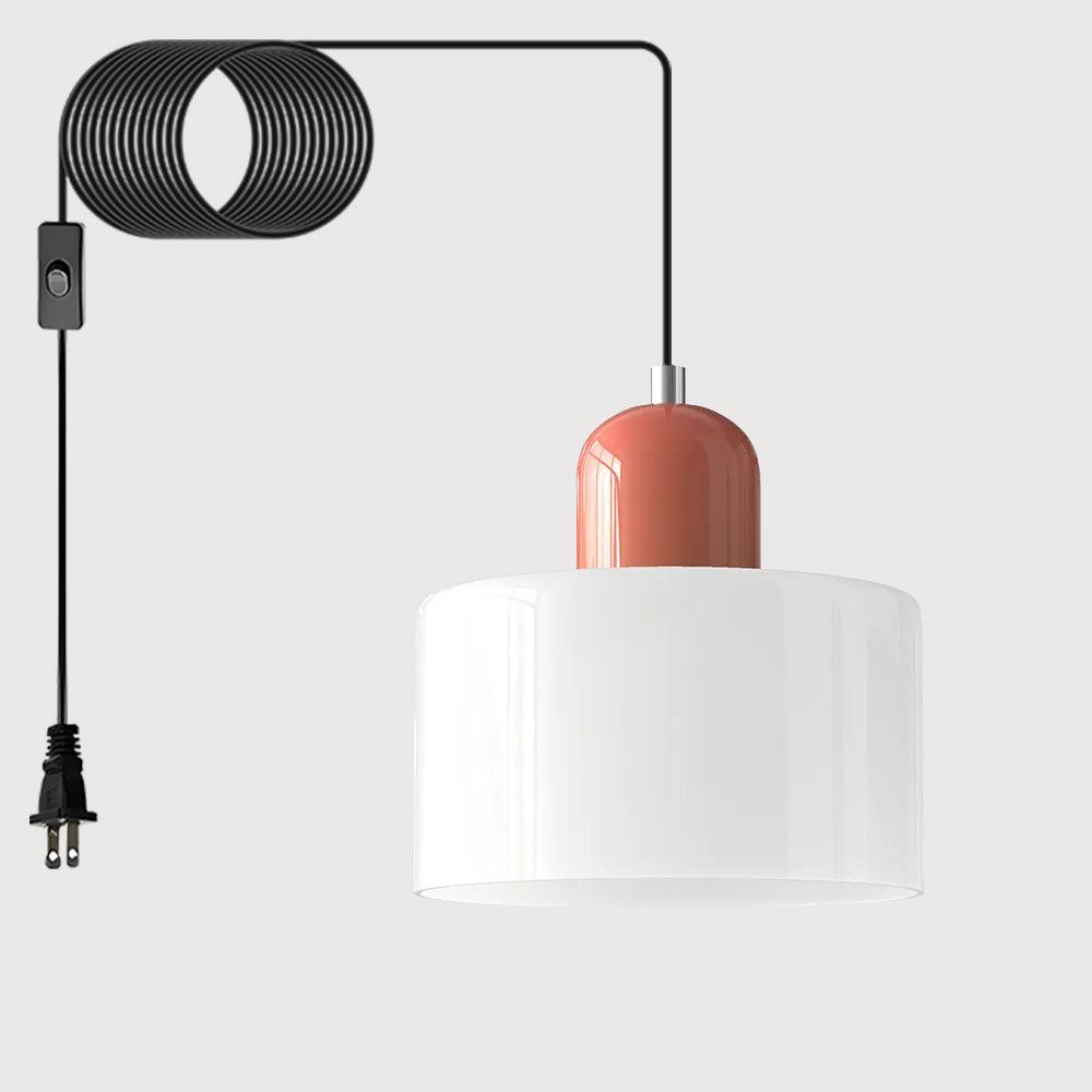 Cream Style Round Glass Light Fitting Pendant
