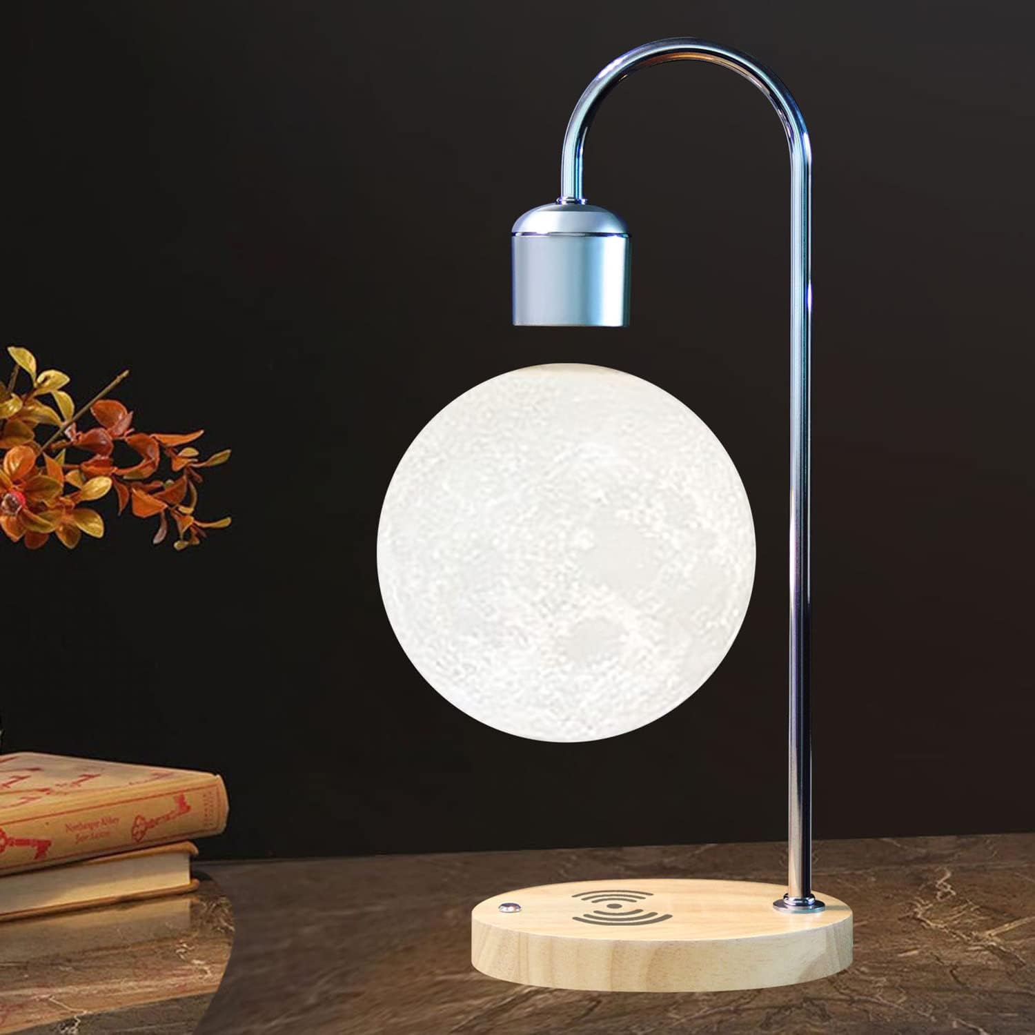 Levitating Moon Lamp with Wireless Charger