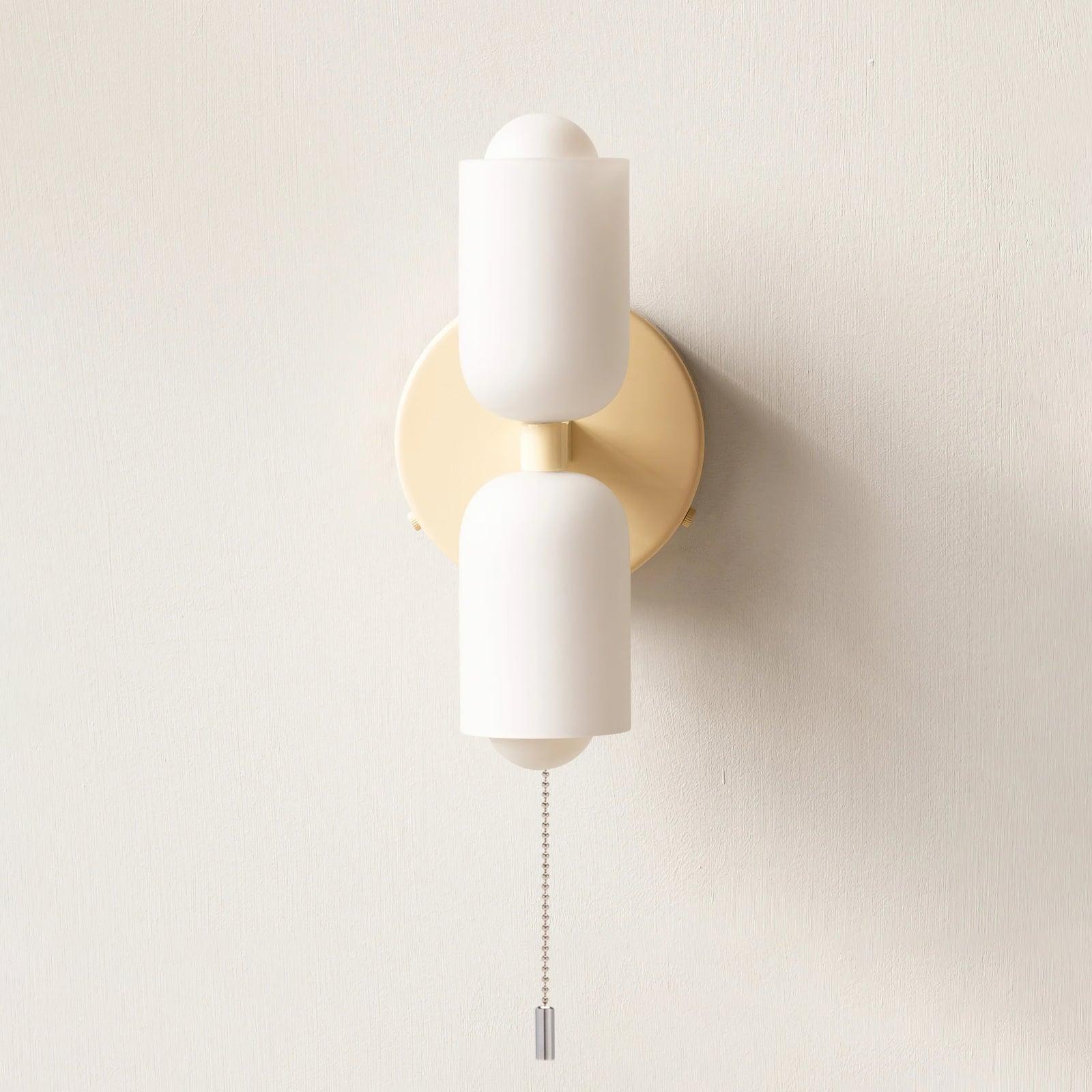 Cream Double Glass Inside Wall Lights