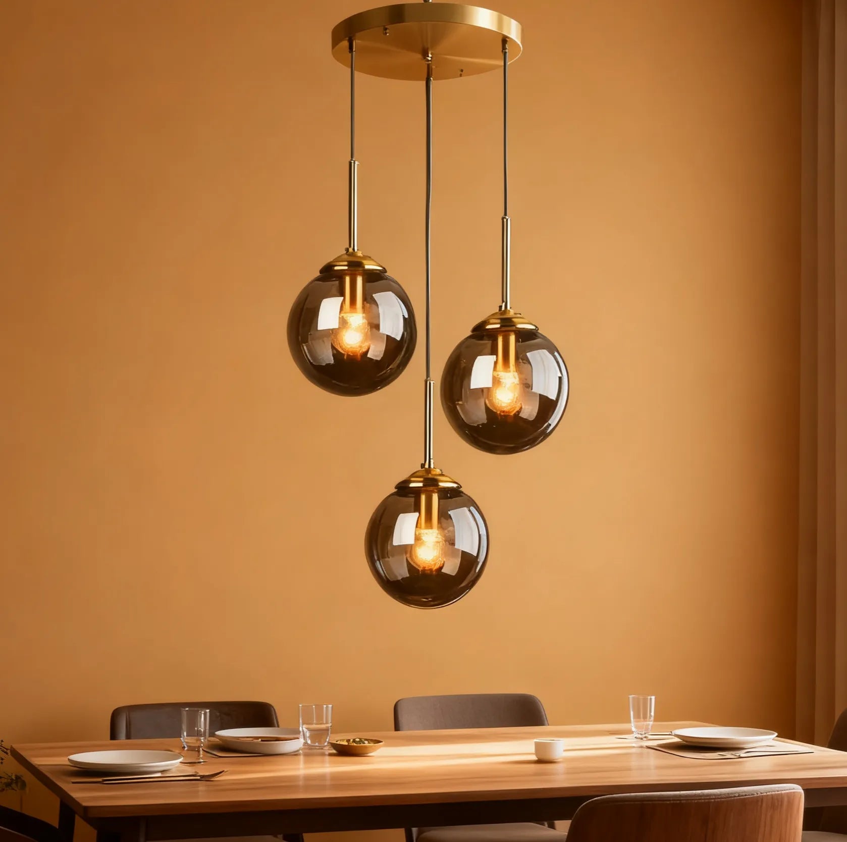 Nordic Globe Glass Pendant Light for Dining Room