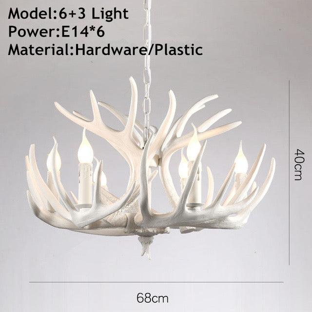 Rustic Deer Antler Chandelier for Dining Room