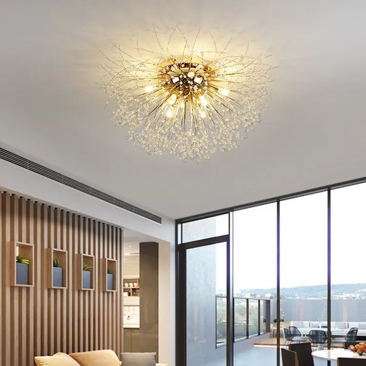 Premium Dandelion Crystal Ceiling Light for Bedroom
