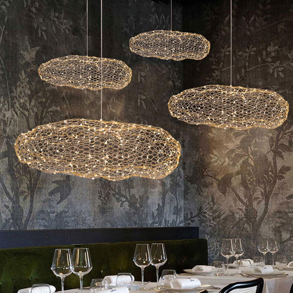 Nordic Metal Mesh Cloud Lamp Pendant Light
