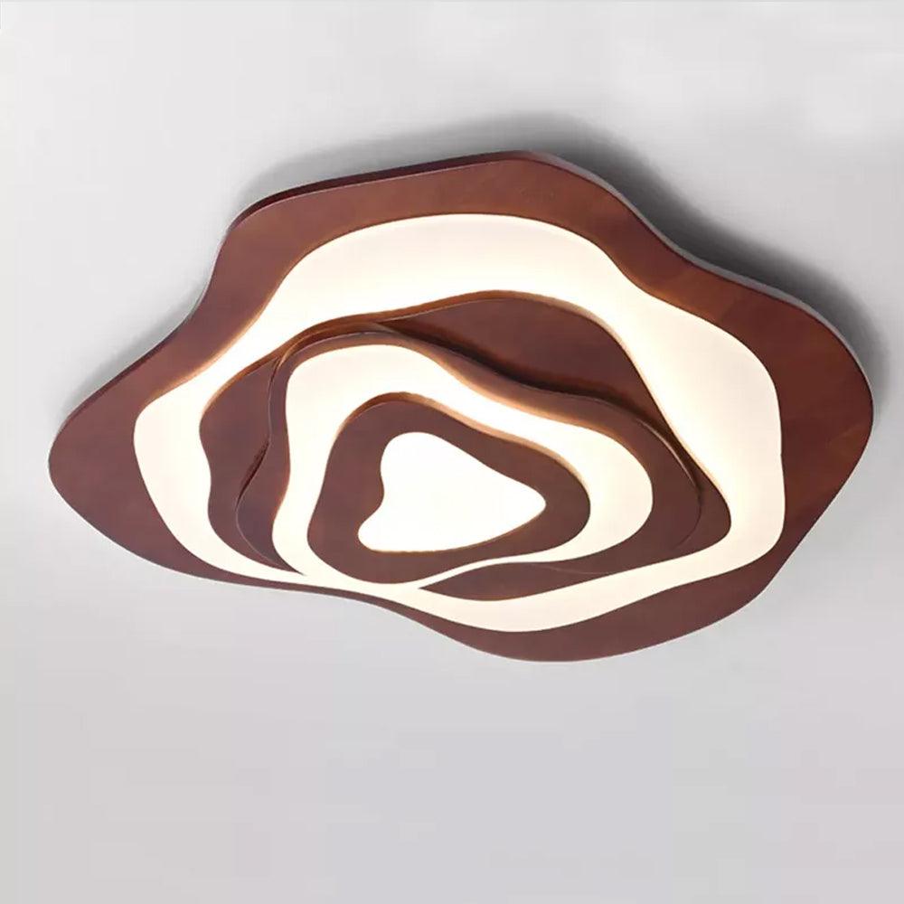 Contemporary Chinese Wooden Ceiling Lights for Living Room