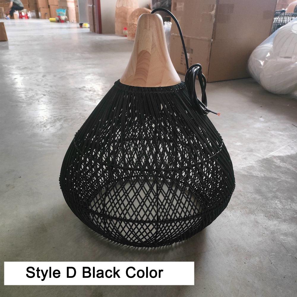 Wabi-Sabi Hollow Rattan Vintage Pendant Lights