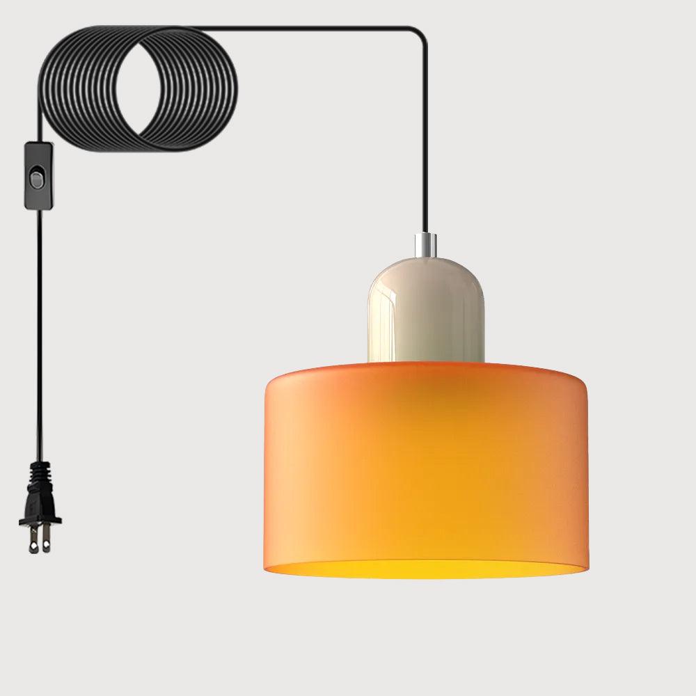 Cream Style Round Glass Light Fitting Pendant