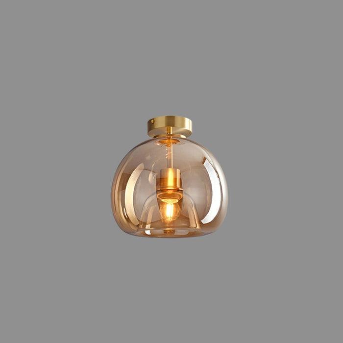 Nordic Glass Semi Flush Mount Ceiling Light for Hallway