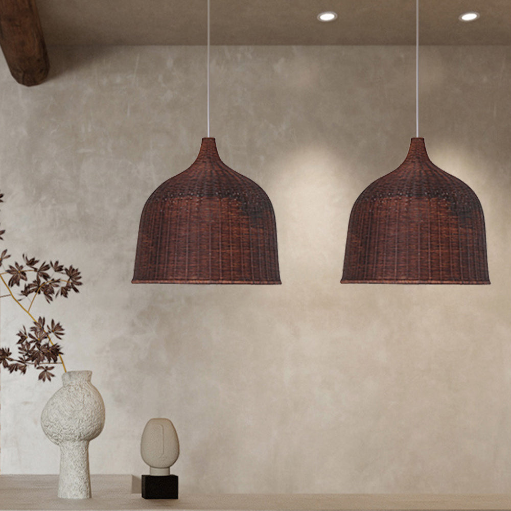 Bohemian Wicker Woven Rattan Pendant Light