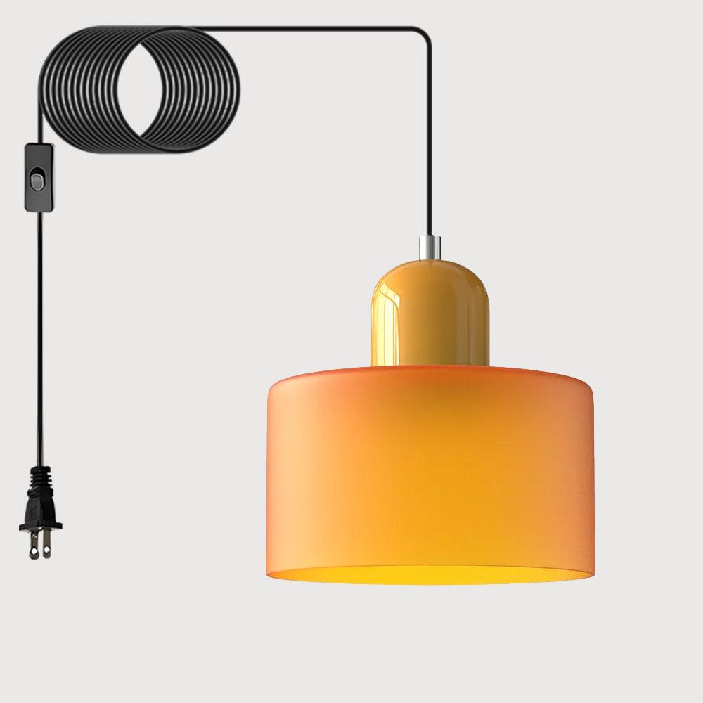 Cream Style Round Glass Light Fitting Pendant