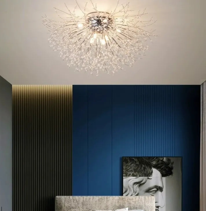 Premium Dandelion Crystal Ceiling Light for Bedroom