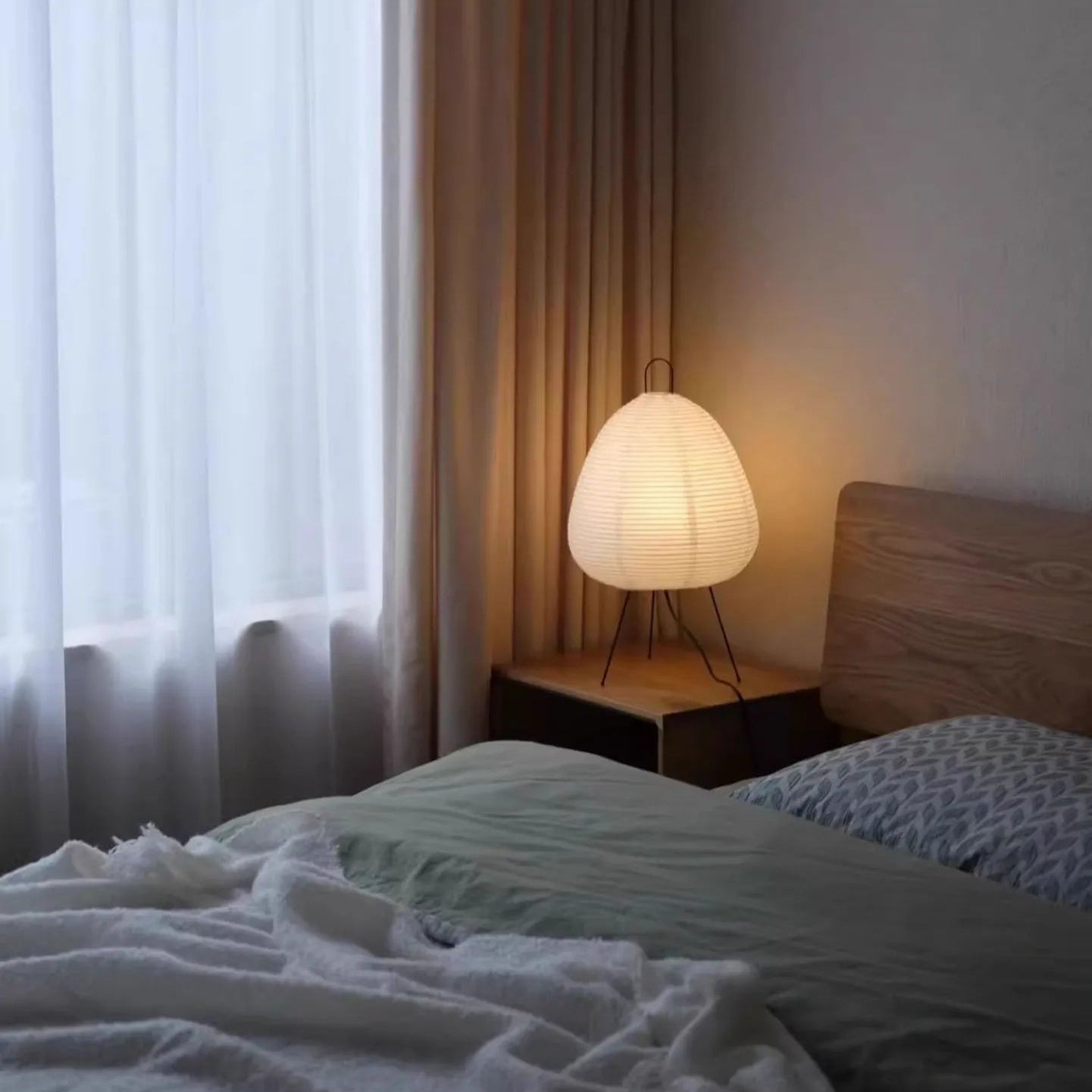 Wabi-sabi Rice Paper Table Lamp