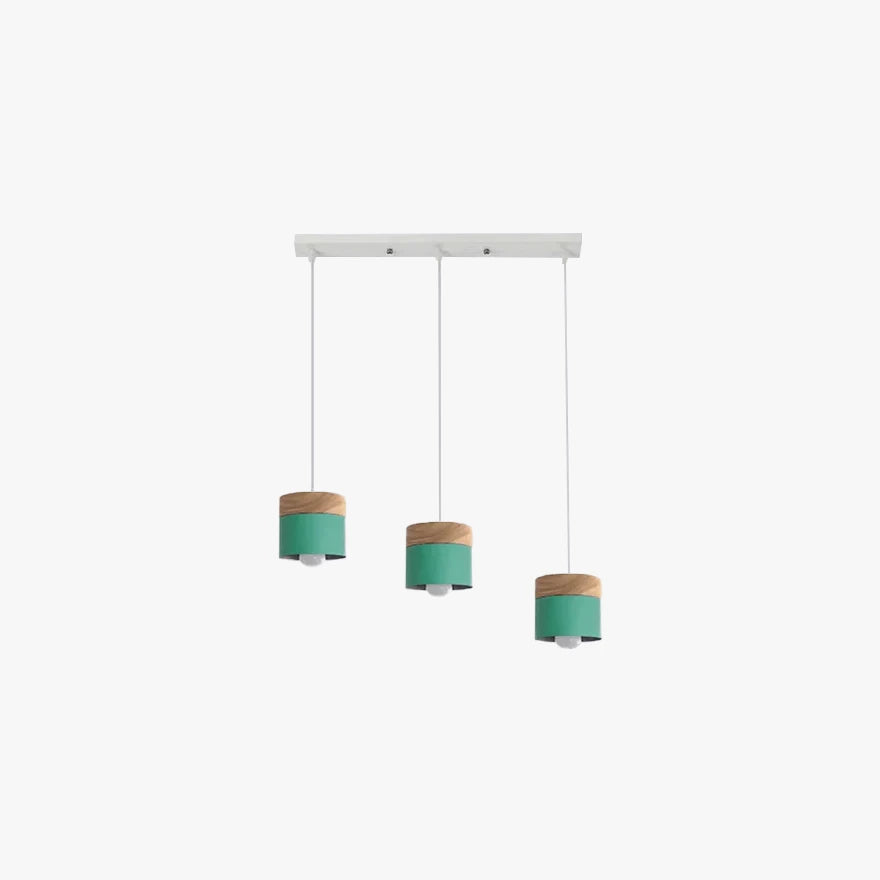 Nordic Macaron Wood Pendant Light for Dining Room