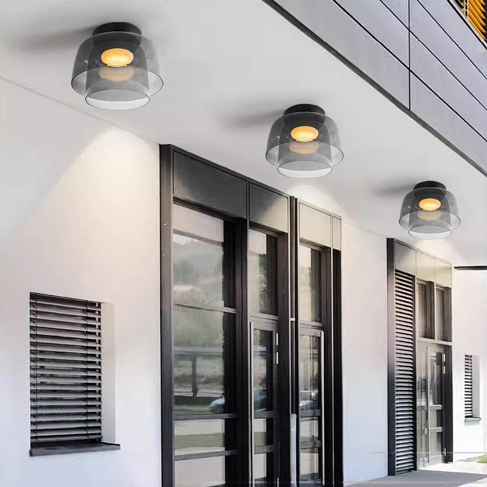 Vintage Glass Ceiling Light Fixtures for corridor