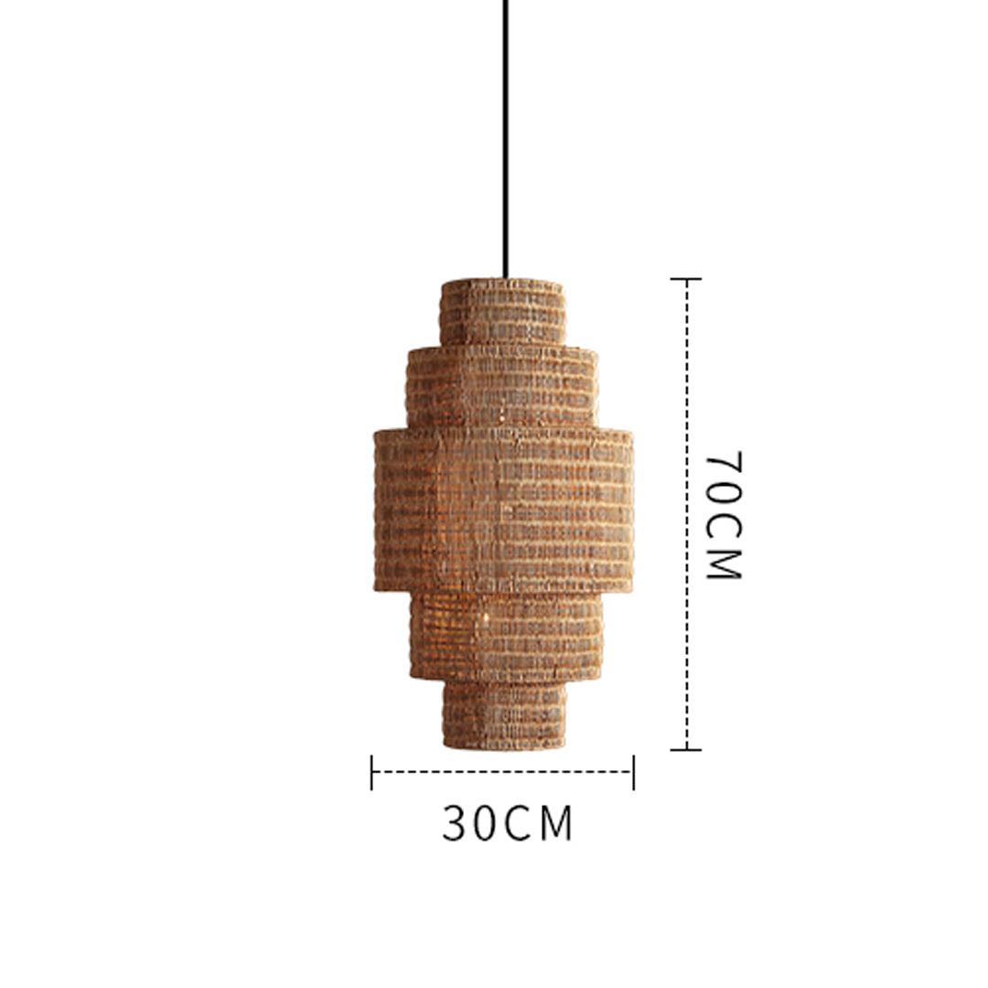 Vintage Rattan Pendant Light for Dining Room