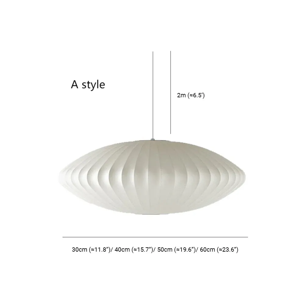 Simple Silk LED Living Room Pendant Light