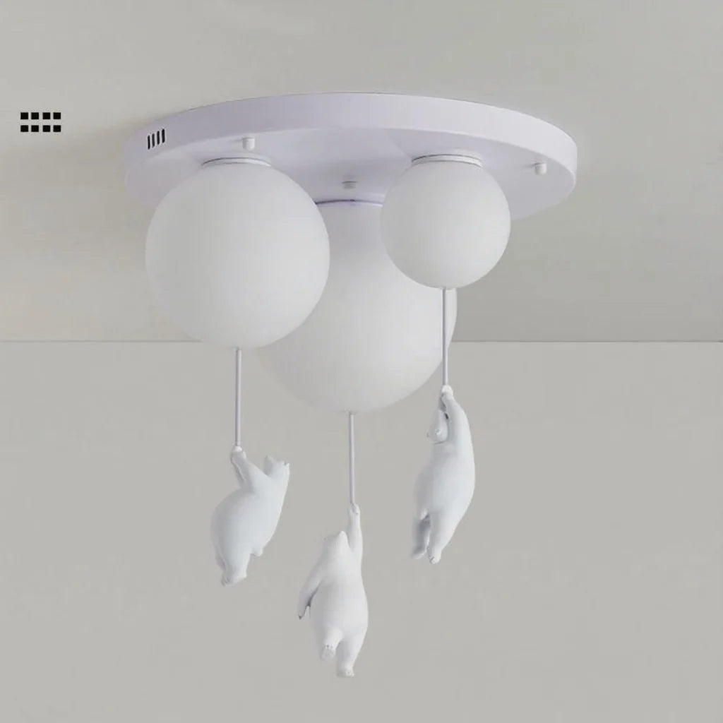 Creative Bear Balloon Ceiling Light for Kids Room