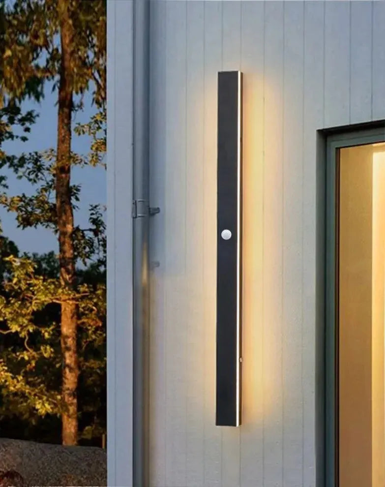 Minimalist Edge-Lit Waterproof LED Linear Wall Light
