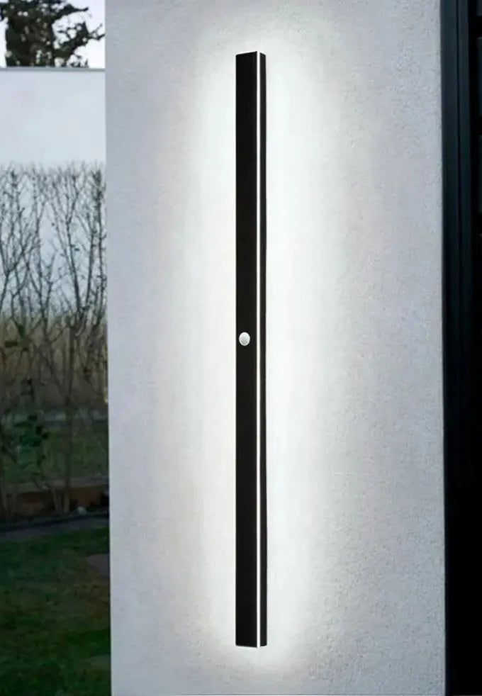 Minimalist Edge-Lit Waterproof LED Linear Wall Light