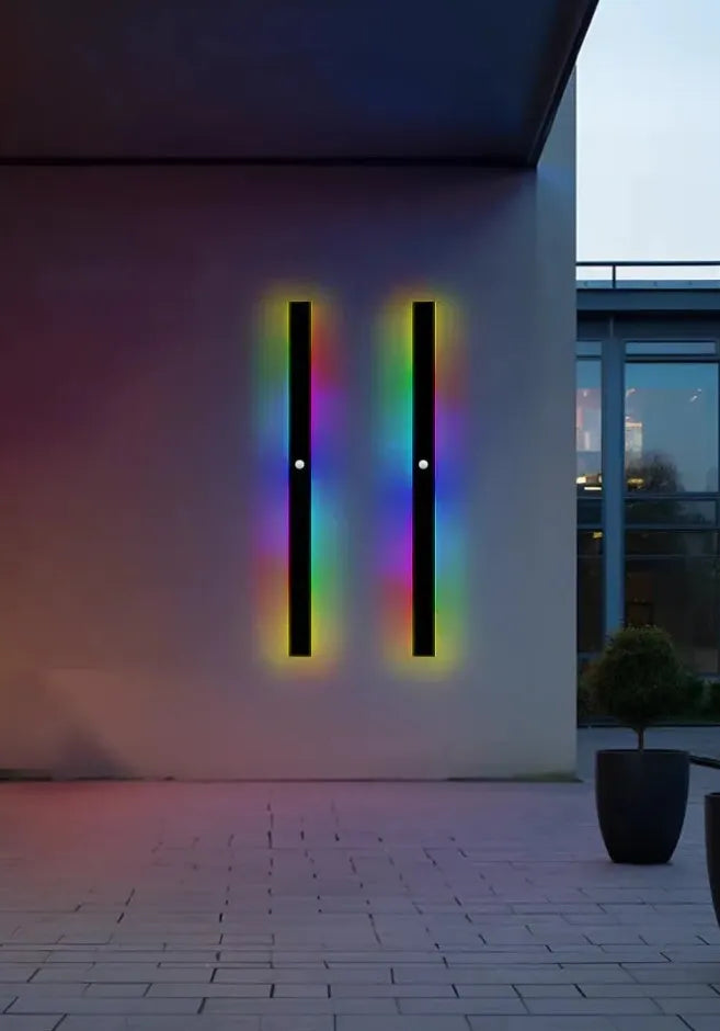 Minimalist Edge-Lit Waterproof LED Linear Wall Light