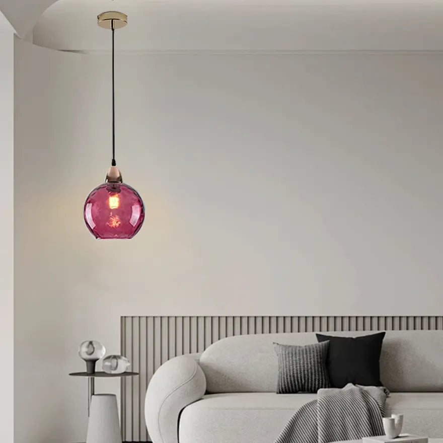 Nordic Multi-Coloured Glass Pendant Light for Dining Room