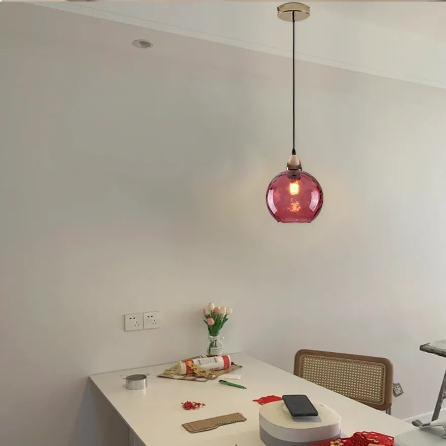 Nordic Multi-Coloured Glass Pendant Light for Dining Room