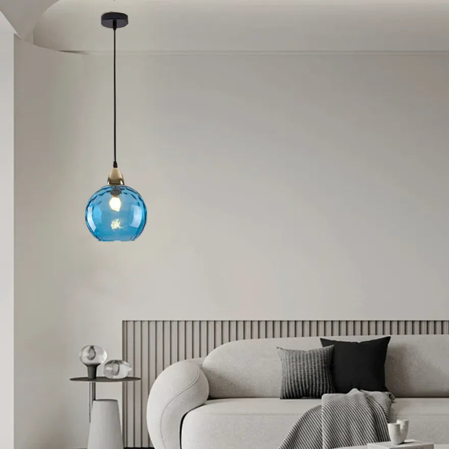 Nordic Multi-Coloured Glass Pendant Light for Dining Room