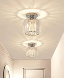 Modern Crystal Flush Mount Ceiling Light for Hallway