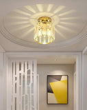 Modern Crystal Flush Mount Ceiling Light for Hallway