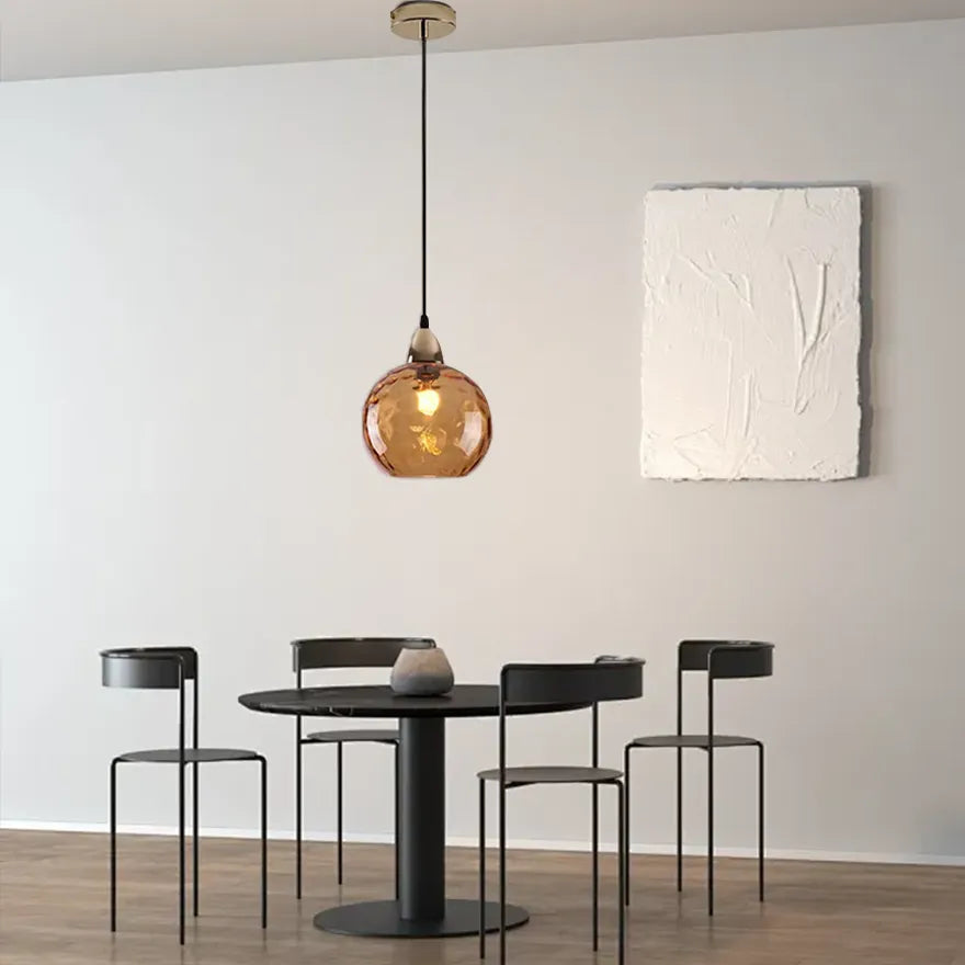 Nordic Multi-Coloured Glass Pendant Light for Dining Room