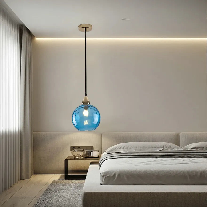 Nordic Multi-Coloured Glass Pendant Light for Dining Room