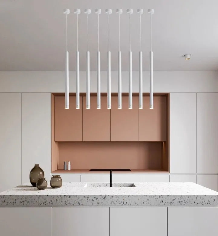 Modern LED Long Tube Pendant Light for Bar