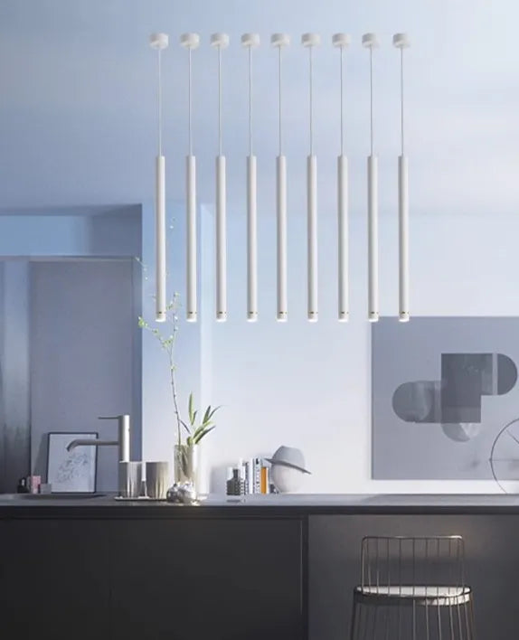 Modern LED Long Tube Pendant Light for Bar