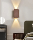 Slim Flat Up and Down Wall Sconce for Bedside