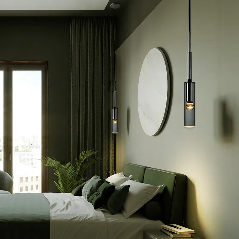 Modern Crystal LED Bottle Design Bedside Pendant Light
