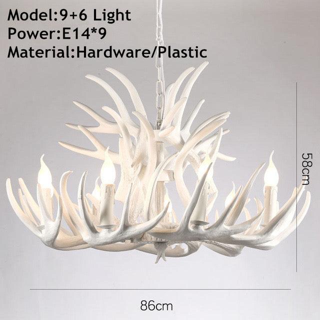 Rustic Deer Antler Chandelier for Dining Room